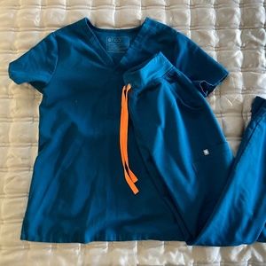 Figs scrub set Deep Reef size XS